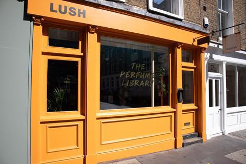 Lush Perfume Library, London, exterior